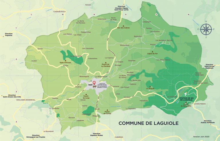 Carte de la commune de Laguiole