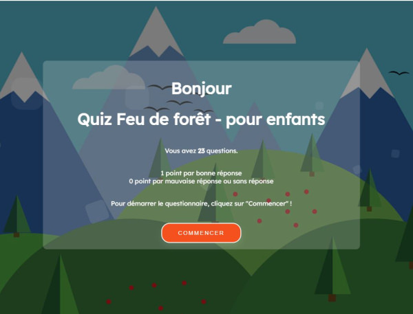 UN QUIZ FEU DE FORÊT pour les enfants de 10 ans et + - Commune de Laguiole