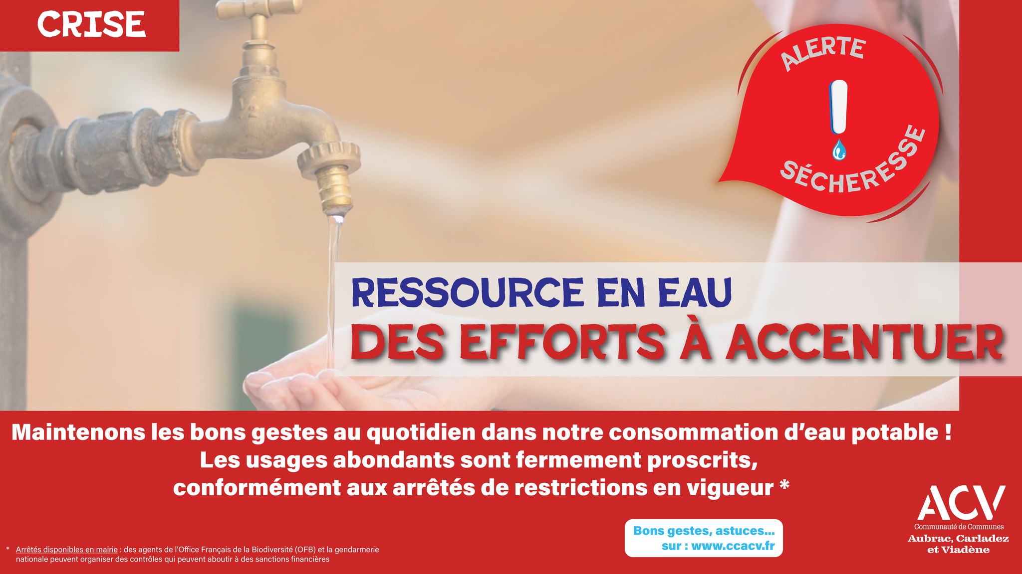 Lire la suite à propos de l’article RESSOURCE EN EAU – CRISE