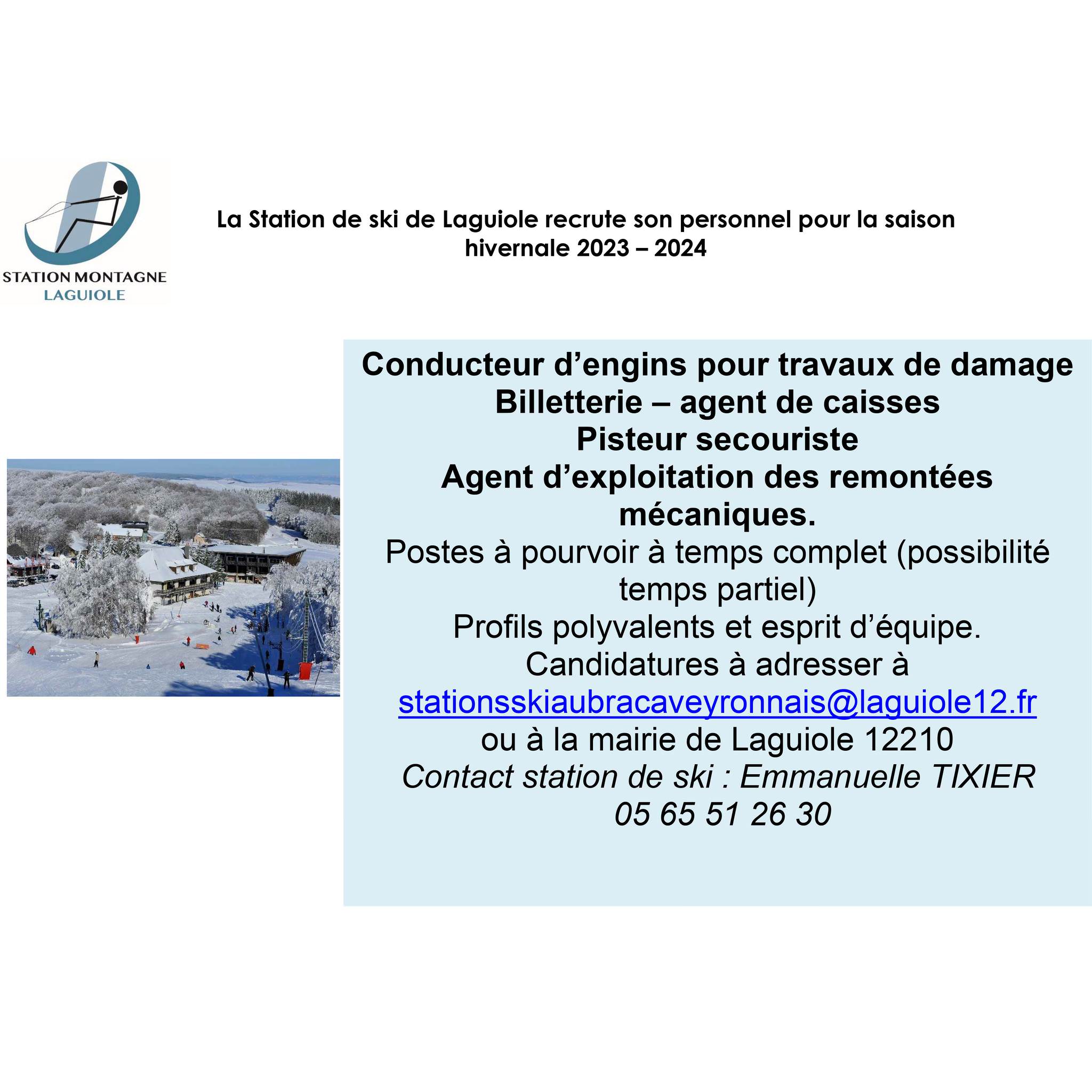 Lire la suite à propos de l’article Station de ski : recrutement