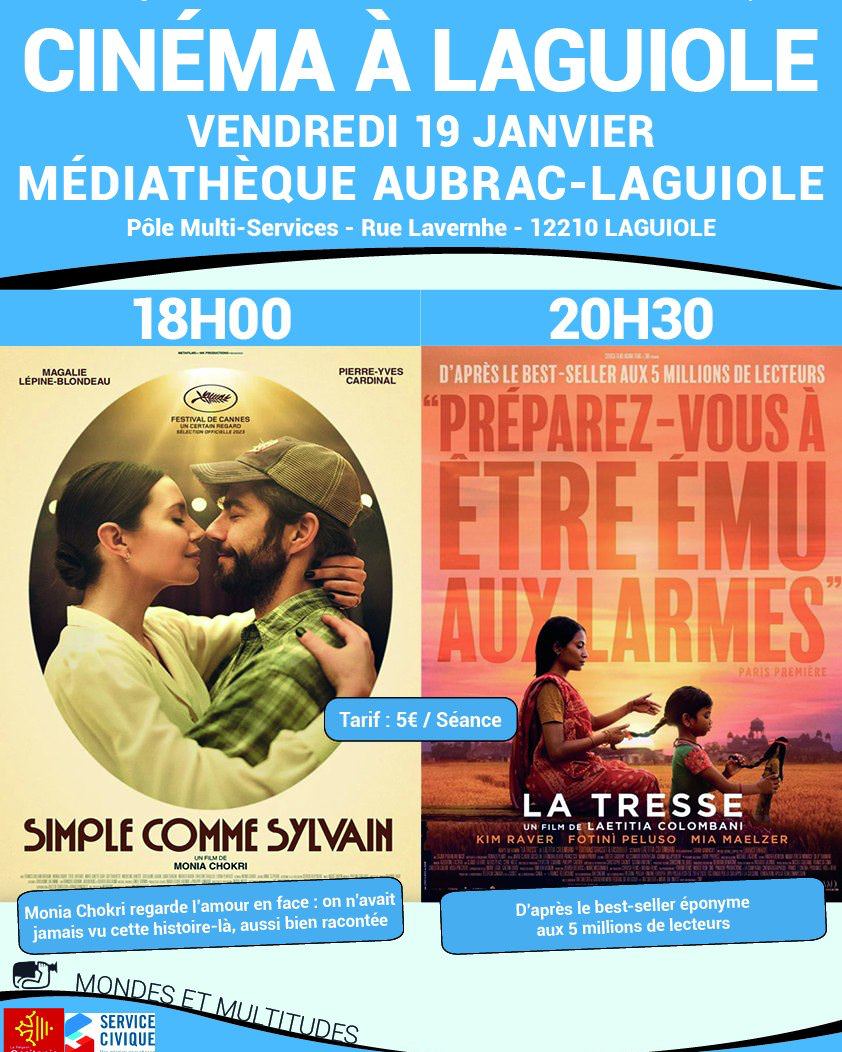 Lire la suite à propos de l’article Cinéma – Médiathèque Laguiole