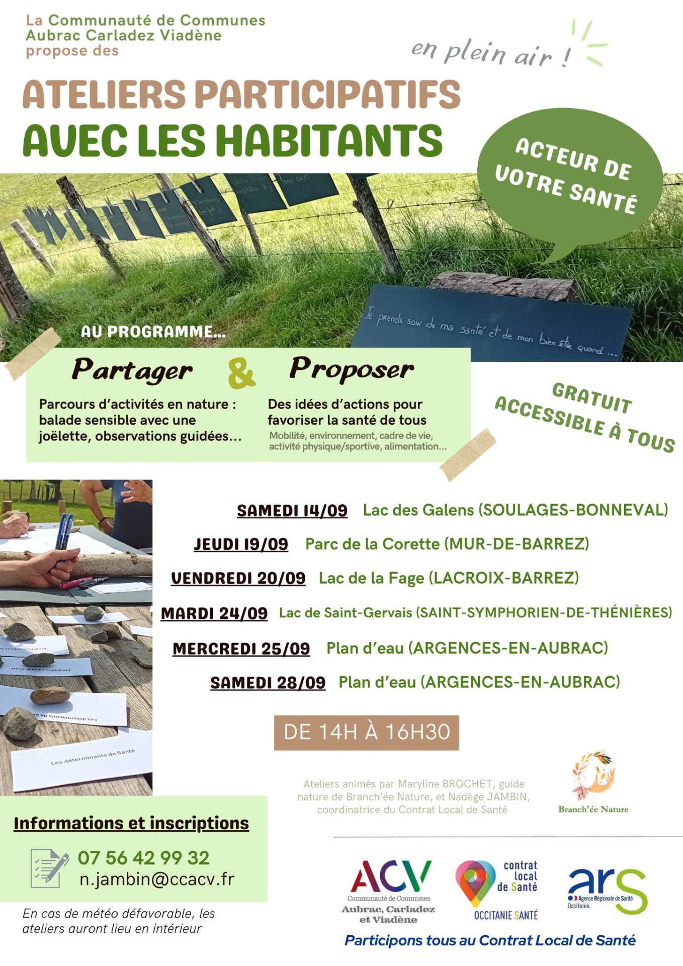 Lire la suite à propos de l’article CONTRAT LOCAL DE SANTÉ – ATELIERS EN PLEIN AIR