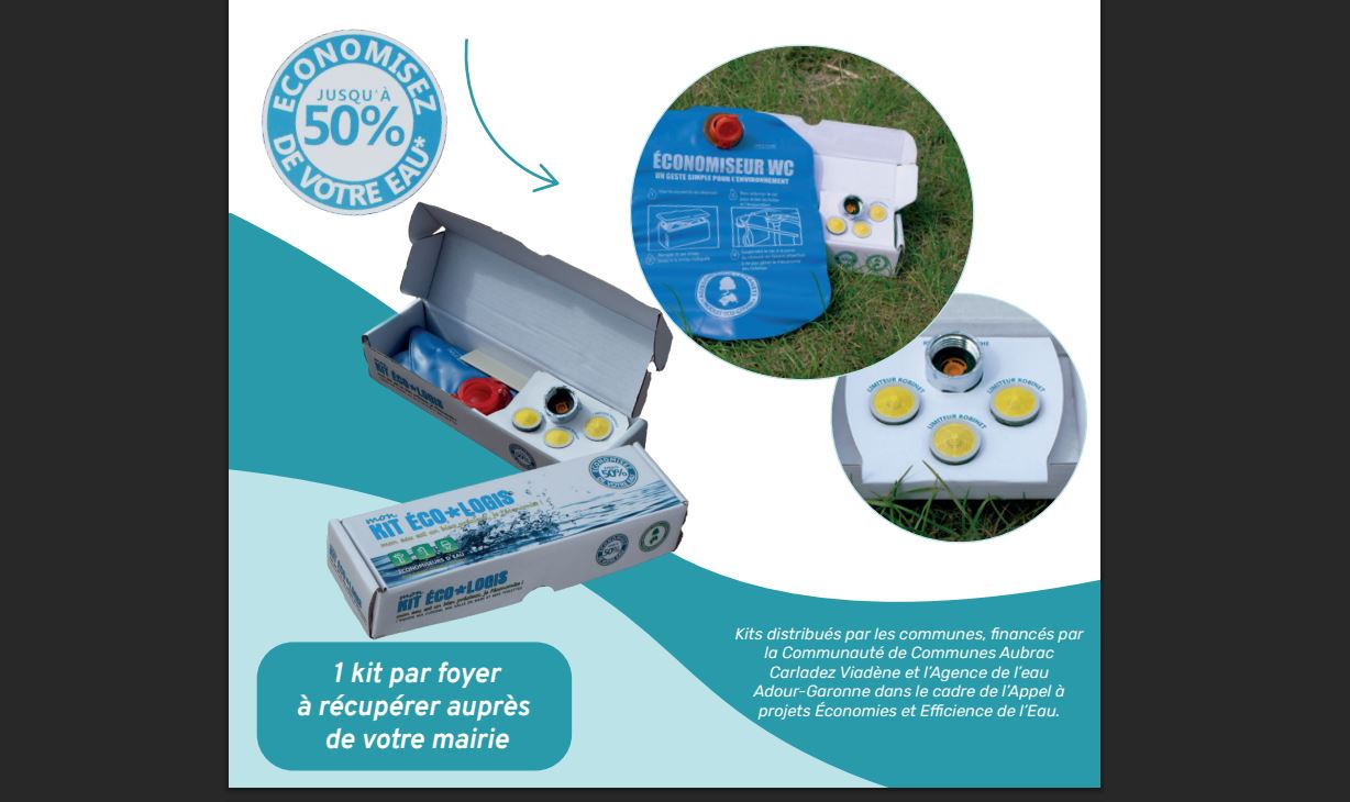 Lire la suite à propos de l’article Ensemble économisons l’eau : kits hydro-économes gratuits à récupérer dans votre Mairie de Laguiole