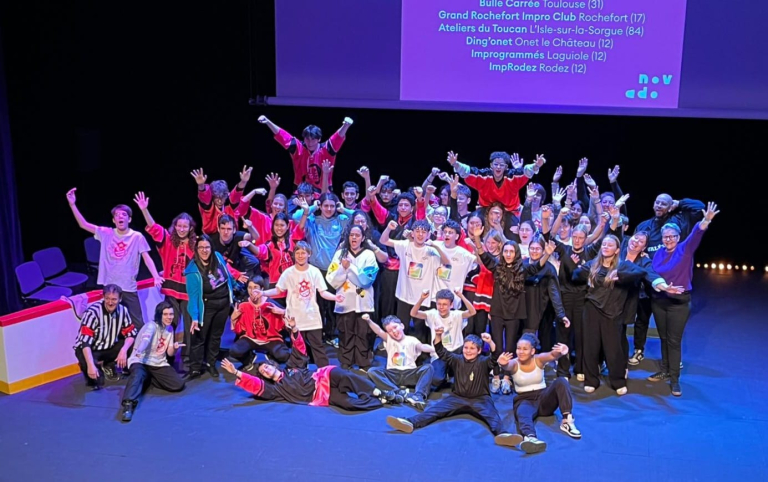Un super moment partagé avec l'ensemble des équipes participantes du Festival. Crédits photo: Familles Rurales Aubrac-Laguiole